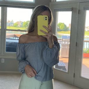 Brandy Melville off the shoulder long sleeve top